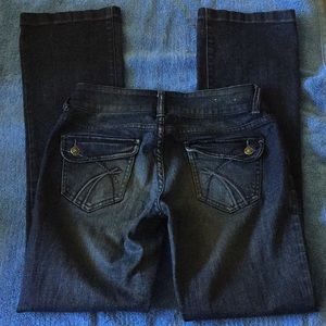 Delia’s Reese Dark Wash Boot Cut Jeans 3/4S